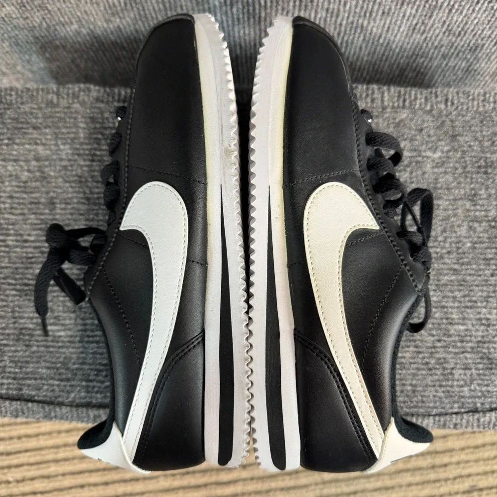 Nike Cortez 72 Leather Sneakers Black White Low Top Trainers 807472-011 Sz 6.5